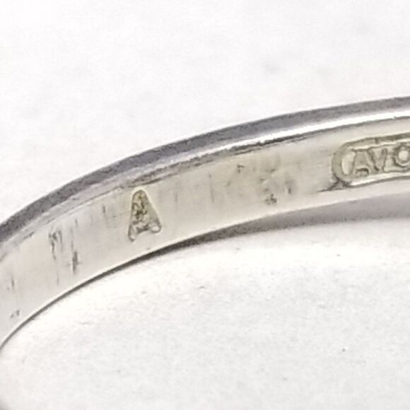 Vintage Avon Sterling Silver Pear Shape Ring, Size 7 Band, Estate - Picture 5 of 10